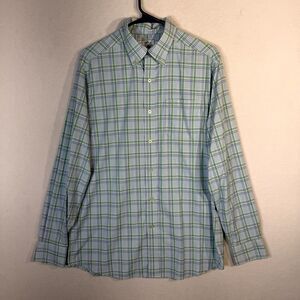 Southern Tide Intercostal Men's Blue and Green‎ Button Up Shirt Size M
